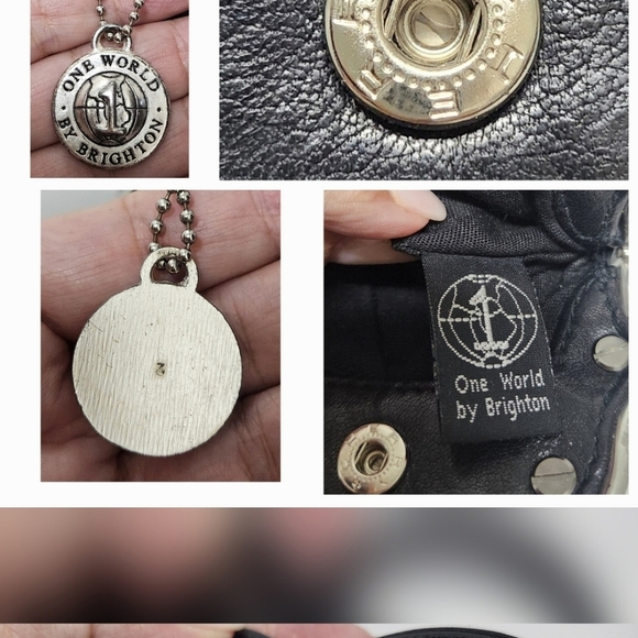 BRIGHTON Leather One World Kisslock VINTAGE Crossbody - Picture 6 of 6